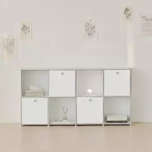 발렌 4X2 미드센츄리 모듈 책장 1600 2단 C3 4도어)