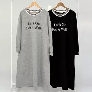 빅사이즈원피스 X061L601 기모레츠오버핏원피스 RA