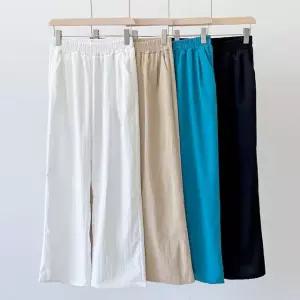 블레오 남자 린넨 일자 와이드 밴딩 팬츠 DM2512161288