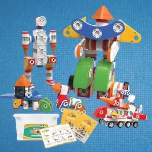 유아 STEAM 역할놀이 창의 건축교구 자석블록 200p 남아선물 인지훈련