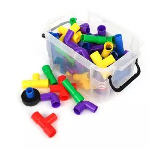 창의력발달 집콕놀이 상상조립 파이프블록 유아블럭 명절선물 인내력 설