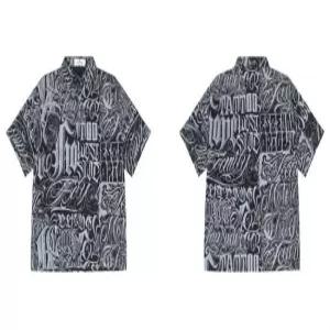 치카노 광대 프린트 하와이안 루즈핏 반팔티 빅사이즈 포커 갱스터 문신