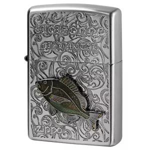 지포 ZIPPO 라이터 흑돔 감성돔 빈티지 칠보 메탈