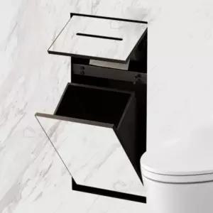 나비 매립휴지걸이 화장실 타일 두루마리 매립형 욕실 원터치 쓰레기통