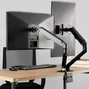 데이제이  듀얼 모니터암 모니터 받침대 스탠드 회전 거치대 7kg