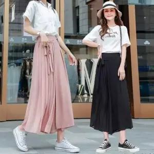 시폰 슬랙스 9부 치마바지 스커트 WD44C89