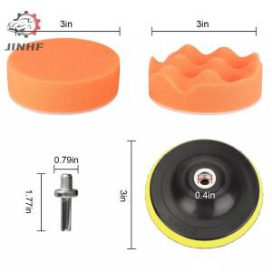 19개 자동차 광택 스펀지 패드 키트 3인치 버핑 왁스 오토바이 스크래치 제거