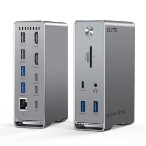Pro 도킹 스테이션, 14-in-2 듀얼 USB C 스테이션 모니터(M1 아님), 4K HDMI 60Hz, 10Gbps A /C, 3.0, 2USB 2.0 RJ45 3개, 오디오, SD /TF 슬롯, 100W PD