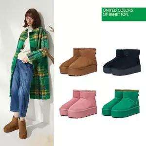 [베네통][베네통]BENETTON 천연가죽 양털 부츠_638041