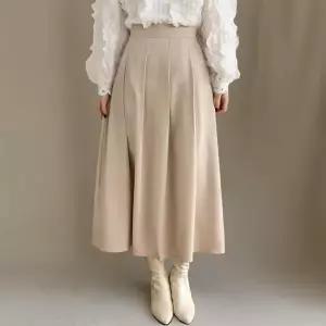 [하프클럽/]여성 사계절 플리츠 롱스커트 간절기 데일리 우아한 스타일