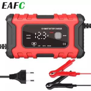 자동차배터리충전기 범용 자동차 배터리 충전기 SUV 오토바이 충전 펄스 수리 큰 화면 지능형 12V 6A