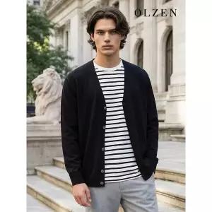 [올젠]베이직 브이넥 단추 가디건 (ZOE1EC1306)