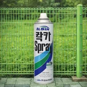 휀스 전용 락카 스프레이 연두색 철망 전용 방청도료 복원 보수용