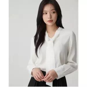 매장정품 PLASTIC ISLAND 플라스틱 아일랜드 타이 블라우스 PS7WB262 1026357