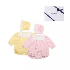 [갤러리아] 마뇽우주복+보넷모자세트(A11-22306)  태교,출산,백일,돌 축하아기옷