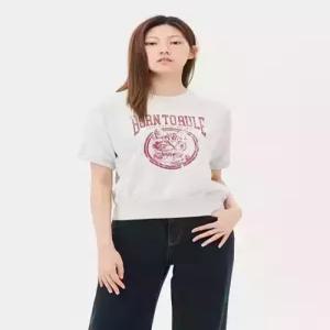 topten 여성) 소프트 테리 그래픽 반팔 스웨트셔츠MSF3TR2901