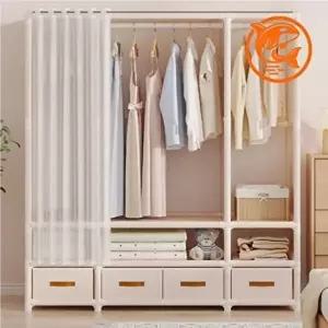 고품질 행거 옷걸이 정리함 세탁소 수납 홈 가정용 의류 스틸 4단 선반형 시스템행거 옷걸이행거 WFIP9J8