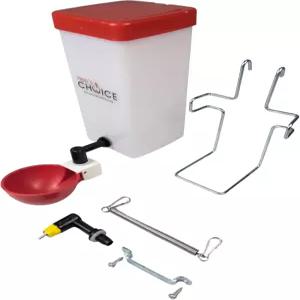 Hen s ChoiceTM 1L(32oz) 음수기에 컵 니플 와이어 브라켓 포함(가금류 및 소동물용) 붉은색 치킨 물통