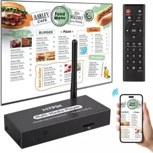 디지털 사이니지 또는 TV용 광고 미디어 플레이어 USB 비디오 화면 미러링 회전 사진 공유 기능 루프 및