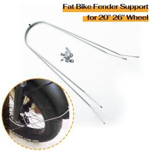 20인치 4.0 팻 바이크 휠용 펜더 지지대 1세트 스노우 머드가드 브래킷 사이클링 액세서리 MTB 실버