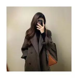 모직코트 여성 코트 메일라드 모직 가을 겨울 오버사이즈 하프 트렌치 admr4