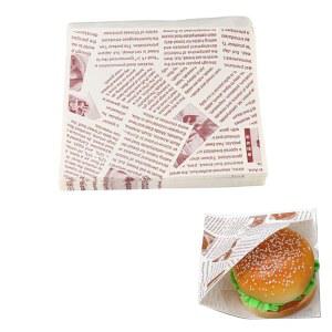 100개 식품 포장지 샌드위치 베이킹 빵 더블 오픈 크래프트 종이 기름 방지 음식 피크닉 햄버거 도넛