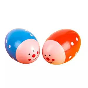 유아반 리듬놀이용 손에쥐는 에그쉐이커 2P세트 음악교구 EQ발달 흔드는악기 직업체험