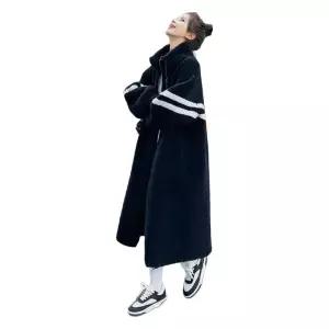 롱후리스 롱뽀글이 등산 양털 롱기장 여성 집업 자켓 가을 뽀글이 플리스 아우터 재킷