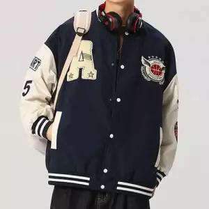 남성 캐주얼 스탠다드핏 후드티 레이어드 야구점퍼 WE3CB96