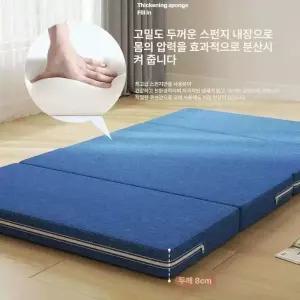 원룸 4단 접이식 매트리스 연그레이 10cm 1인