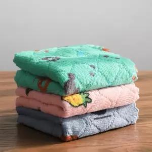 10장 알록달록 부드러운 양면패턴 다용도 가정용 극세사행주 벨벳 걸레 극세사 행주 16x27 25x25