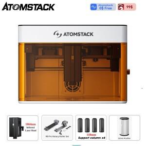 Atomstack P1 레이저 조각기 미니 5W + 1.2W 전력 금속/목재/가죽 프린터 용 절단 및