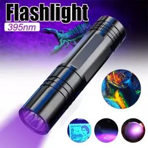 휴대용 LED UV 자외선 손전등 블랙라이트 395NM 미니 토치 플래시 램프 애완동물 소변 얼룩 검은빛 손전등