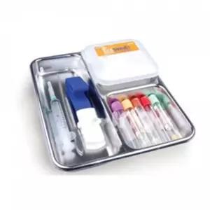 의료용 병원 3칸 스텐 사각 채혈 트레이 의료용트레이 소독통 의원