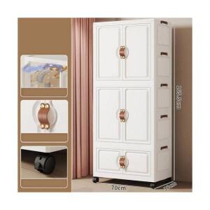 접이식 옷장 이동식 양문형 대용량 수납 정리함 수납함 폴딩형 리빙박스 원룸 수납옷장 70cm
