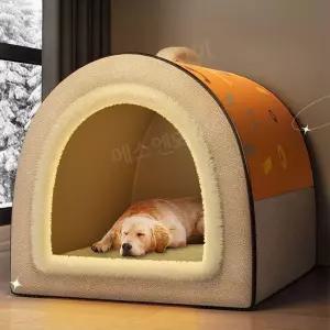실내 강아지하우스 텐트형 동굴 온실 고양이 쿠션