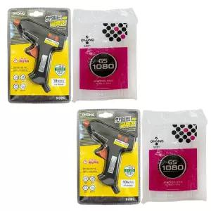 오공 핫멜트 글루건 미니 7mm 2개 + 핫멜트스틱 글루건심 700g 2개