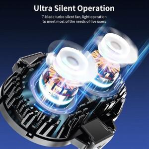 LED 조명이 포함된 SVFE-g휴대폰 핸드폰 쿨러 게임용 충전식 스마트폰 라디에이터 라이브 스트리밍 비디오