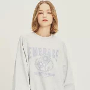 [내셔널지오그래픽]내셔널지오그래픽 N231WSW010 여성 크롭 맨투맨 티셔츠 M IVORY