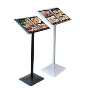 메뉴판 원목 쿠션스타일 메뉴북 야외 거치대 스탠드 스탠드메뉴판 회전 블랙/10페