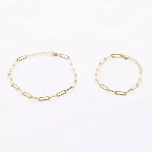 [골드스마일](팔찌+발찌) (실버) 윌디 체인 세트