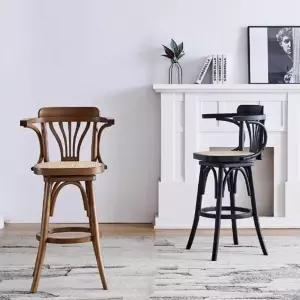 홈바의자 레트로 인테리어 카페 높은 원목 높은회전