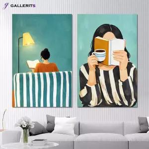 [GALLERITS]힐링 인테리어 그림 액자 거실 카페 팝아트 일러스트 집들이선물