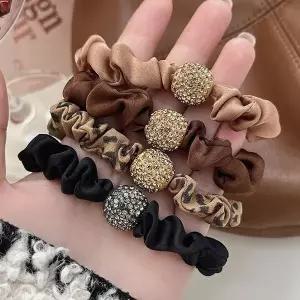 [하프클럽/]큐빅볼 헤어끈 세트 곱창밴드 머리끈 헤어 액세서리