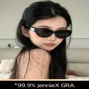 제니 스타일 선글라스 여성용 2025년 신상 레트로 캣아이 슬림 프레임 편광 자외선 차단
