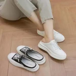 여성 패션 데일리 스니커즈 키높이 클래식 뮬 여성운동화 슬립온 단화