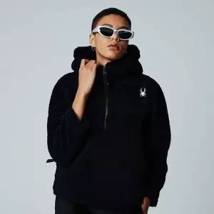 [스파이더]여성 플리스 하프넥 아노락 후드 티셔츠 SPIWCNHD352WBLK 710258