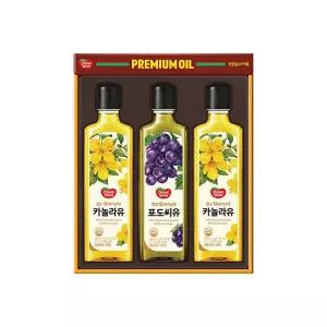 카놀라유 포도씨유 선물세트 구성 3개입 한세트 쇼핑백포함