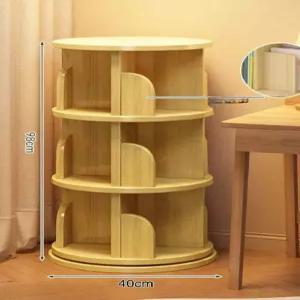 회전형 책꽂이 스탠딩 다용도  아크릴 책 거실 수납 회전책장 틈새 디자인 투명