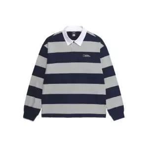 [정품] 내셔널지오그래픽 [이서 착용]N261UTS901 스트라이프 럭비 세미오버핏 긴팔 티셔츠 M/GREY 1030603